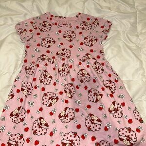 Pink Strawberry Shortcake Kids Casual Dress